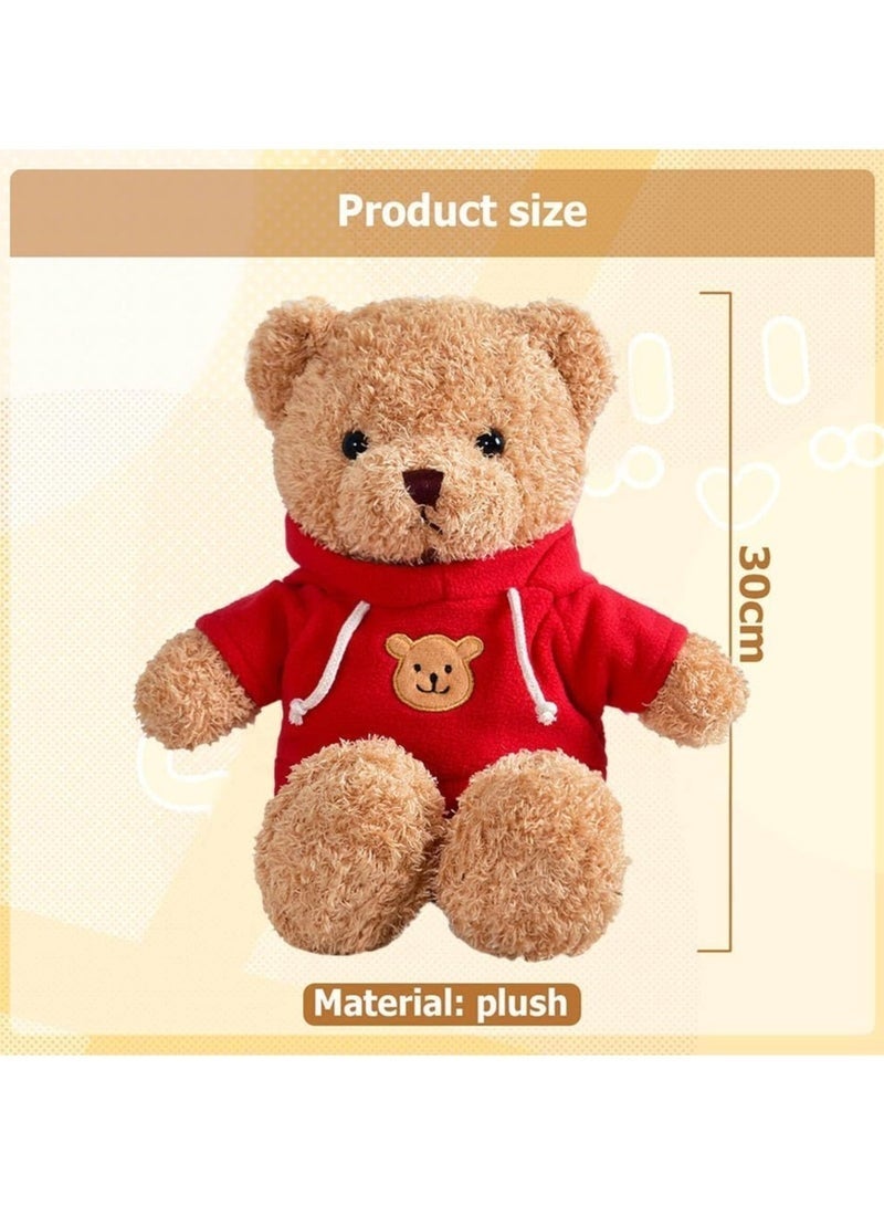 Cute Teddy Bear Plush Stuffed Animal, Teddy Bear with Clothes, Gifts for Children( Brown) - Image 3